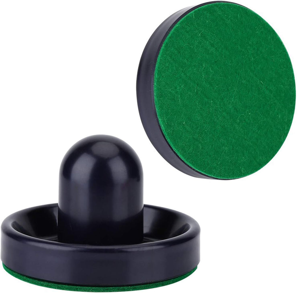 Air Hockey Pushers and Red Air Hockey Pucks, Goal Handles Paddles Replacement Accessories for Game Tables (4 Striker