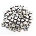 #10-24 Nylon Insert Hex Lock Nuts, 304 Stainless Steel Self-Locking Nuts, Plain Finish, 50 Pack Industrial Construction Fasteners