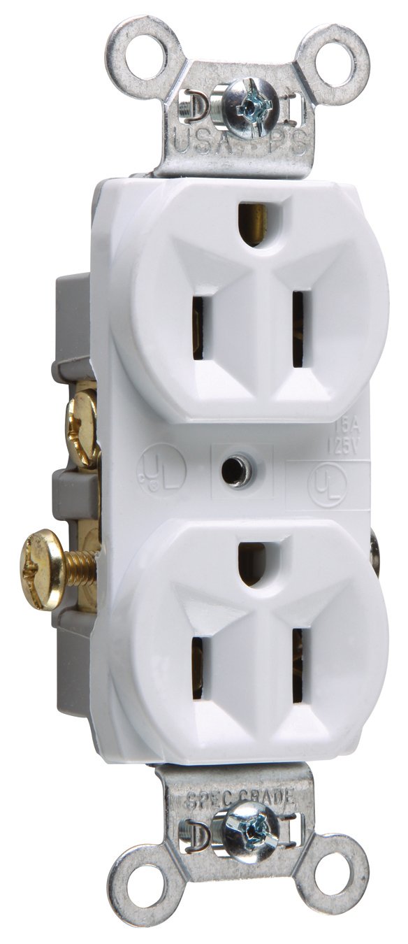 Legrand 15 Amp Commercial Specification Grade Duplex Outlet White 1 Pack