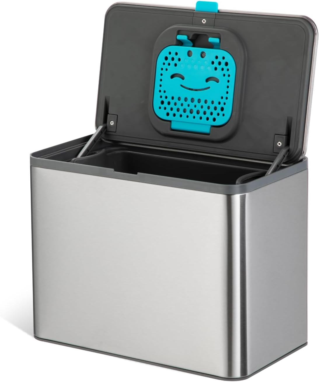 Kitchen Compost Bin with CleanAura, Stainless Steel, Small and Compact Design, Includes Placement Attachments, 5