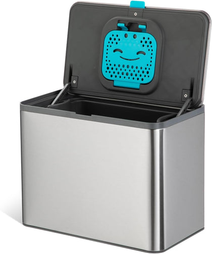 Kitchen Compost Bin with CleanAura, Stainless Steel, Small and Compact Design, Includes Placement Attachments, 5