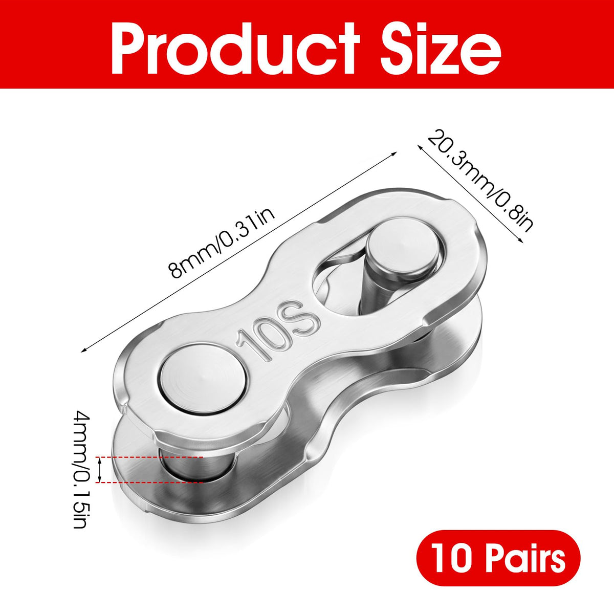 10 Pairs 10 Speed Chain Master Link Mountain Bikes Parts