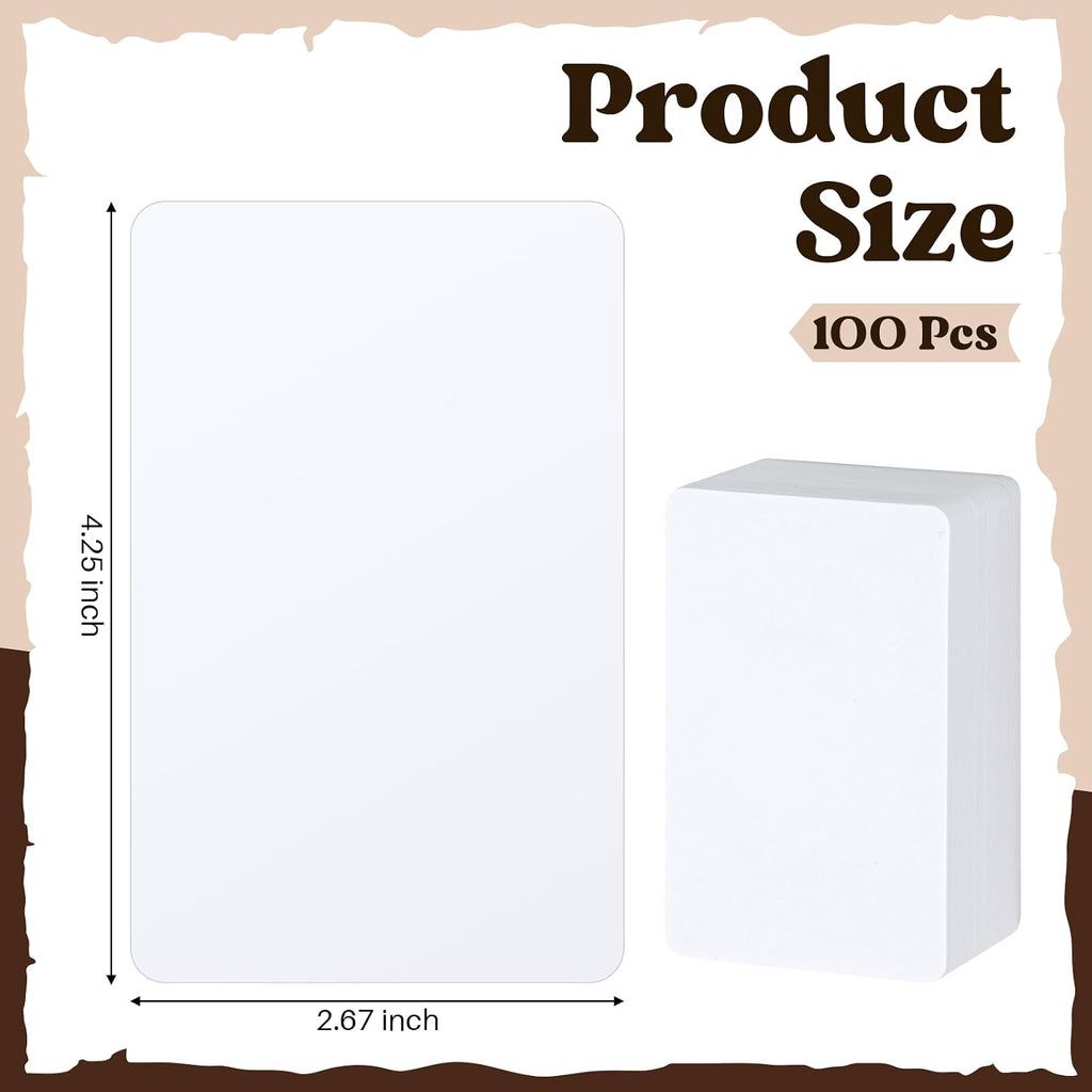 100 Pieces Tall Trading Card Dividers Plastic,White | Separator for TCG Sports Games Baseball, Organize Collection by