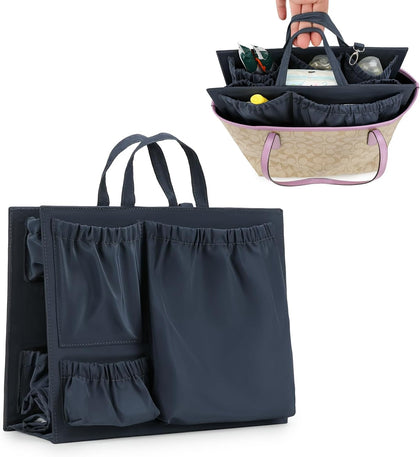 Removable Organizer Insert with Insulated Pocket,Updated Diaper Bag with 11 Total Pockets&Changing Pad, Handbag Tote
