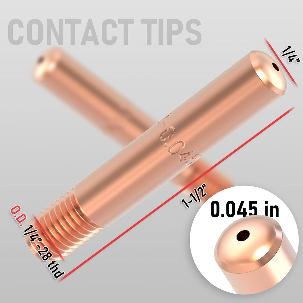 YESWELDER MIG Welding Gun Kit, 0.045" Tip-Nozzle-Diffuser-Adapter