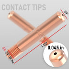 YESWELDER MIG Welding Gun Kit, 0.045" Tip-Nozzle-Diffuser-Adapter