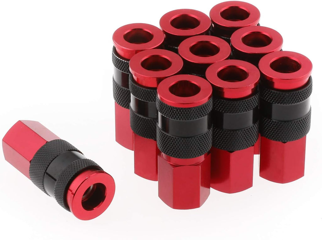 Air Hose Fitting, AMT Style Universal Air Coupler with 1/4''NPT Female Threads, 10 Pieces Air Compressor Accessories Fittings
