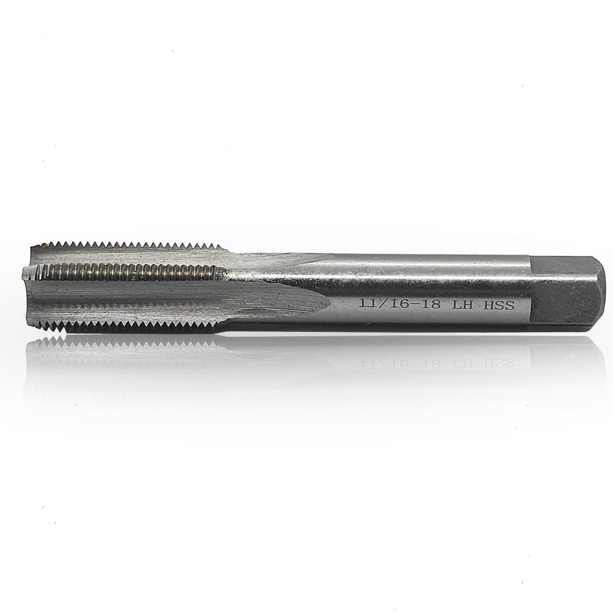 11/16"- 18 Left Hand Tap, UNS, Straight Flute, 4 Flute