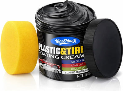 Black Trim Restorer, Plastic Restorer for Cars, Faded Bumper Repair Paste | 6oz Restores Faded Plastic, Vinyl &