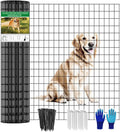 Welded Wire Fence 48inch x 50ft Roll,16 Gauge 2" x 3" Mesh Black