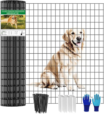 Welded Wire Fence 48inch x 50ft Roll,16 Gauge 2" x 3" Mesh Black