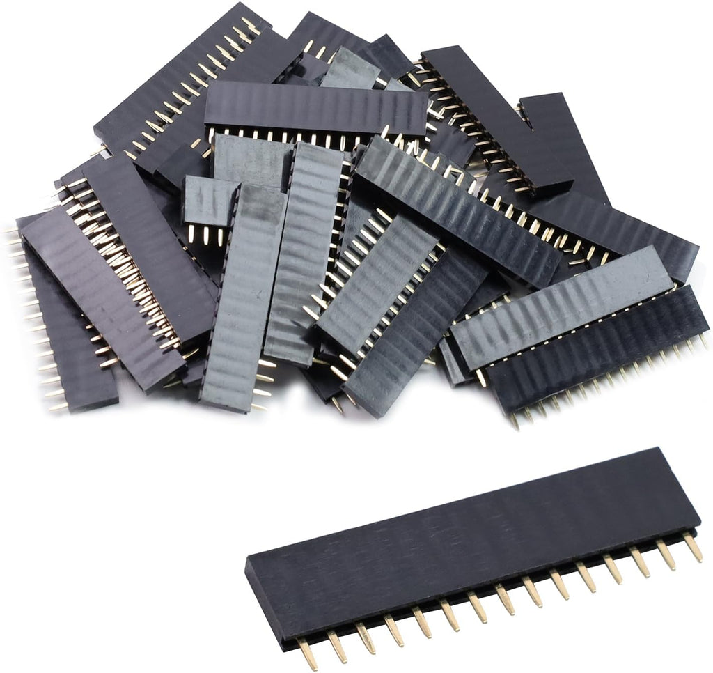 Female PCB Header 40Pcs 15Way 2.54mm Pitch Connector
