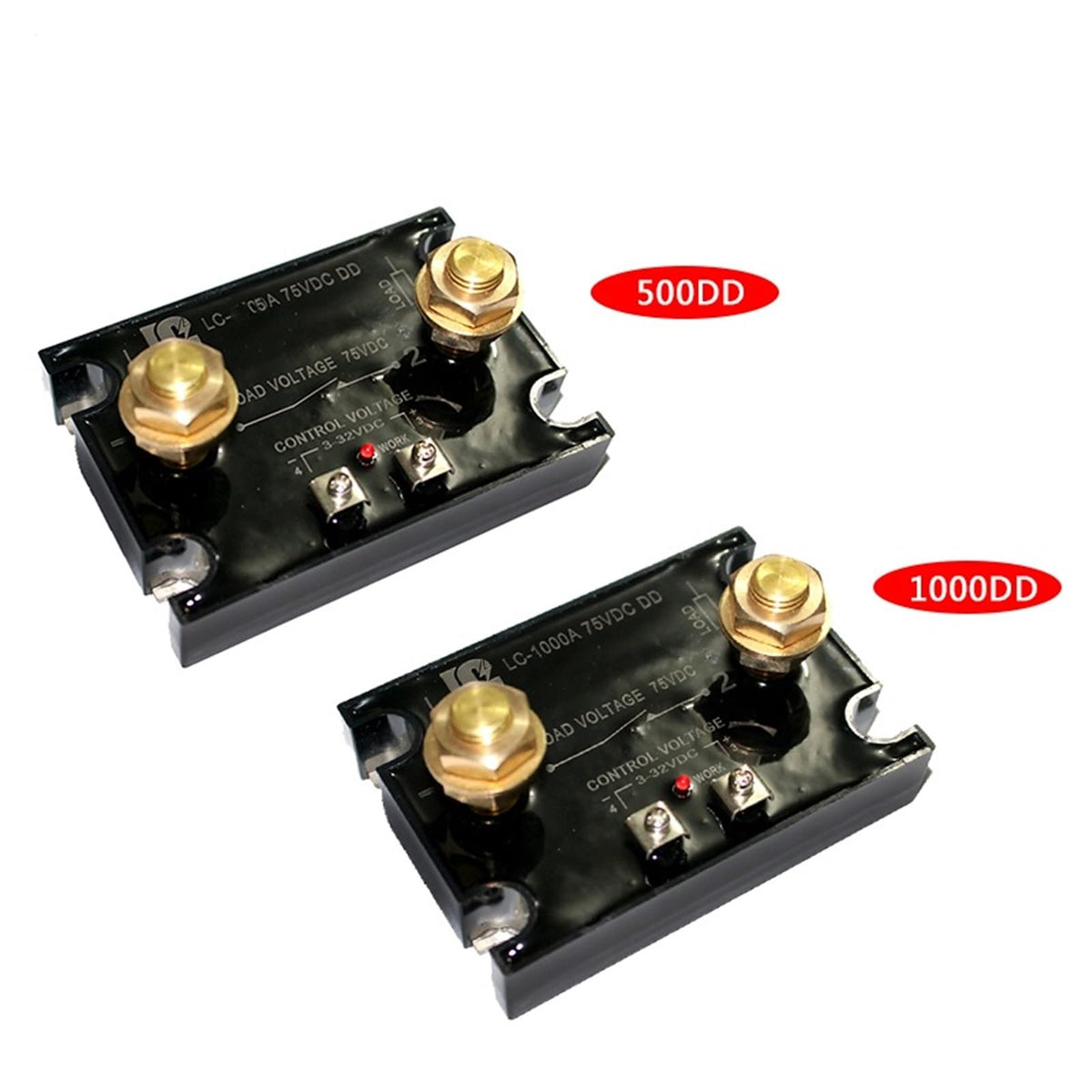 1pcs DC Control DC Solid State Relay 500A 1000A High Power SSR DC Relay(500A DD)