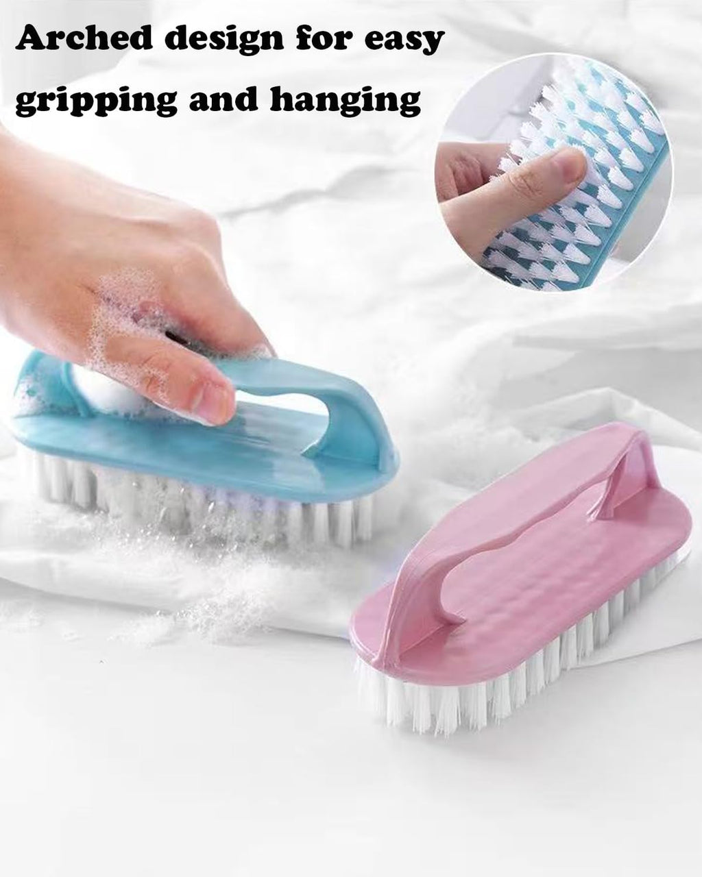 Scrub Brush for Cleaning-3 Pack Scrubbing Brushes Heavy Duty Multi-Purpose Household Cleaning Brush with Stiff