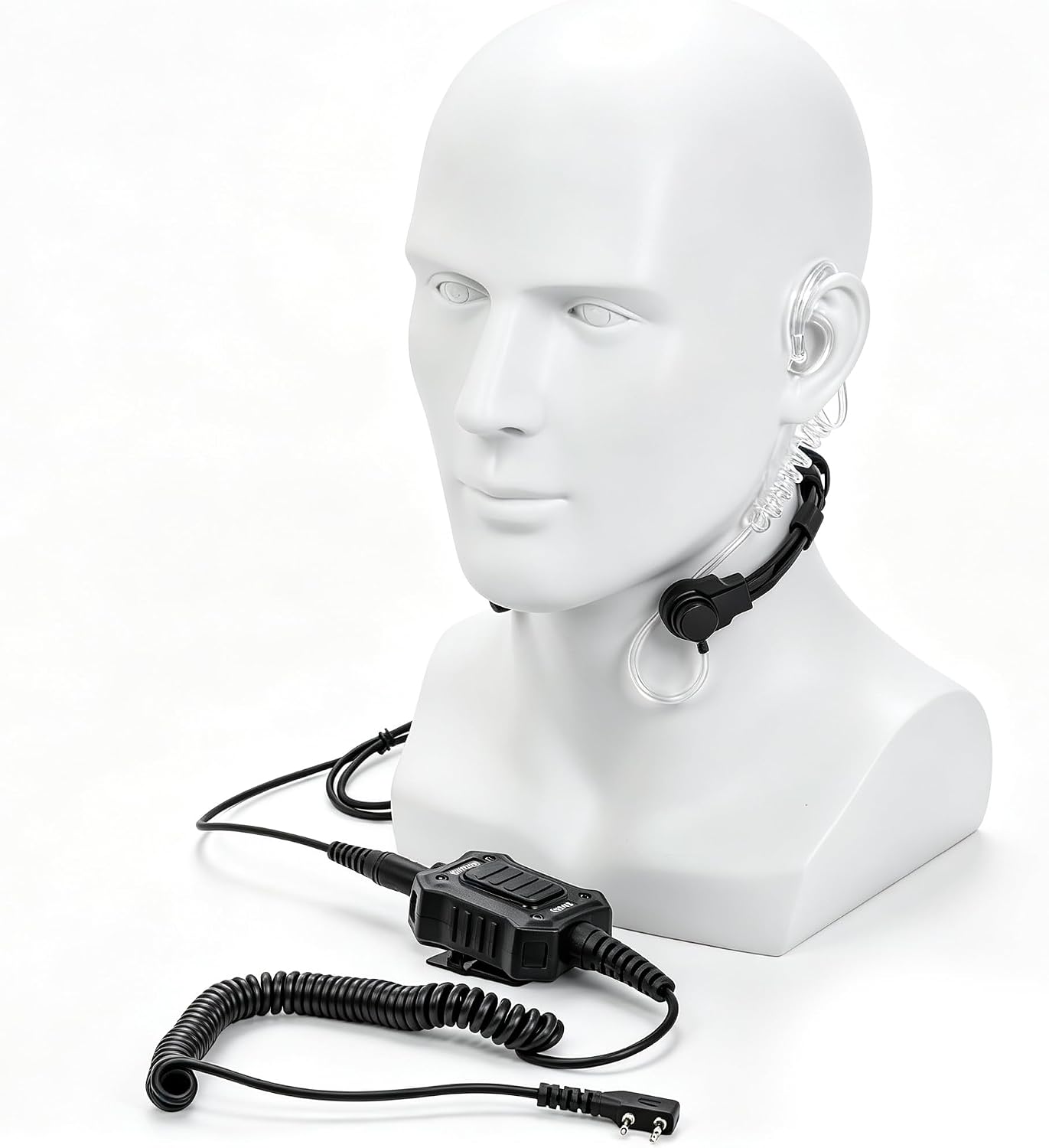 Throat Mic Tactical Earpiece U94X PTT 2 Pin TK Jack 7.0mm Plug Push to Talk Headset for Baofeng UV5R BF-F8HP UV-17