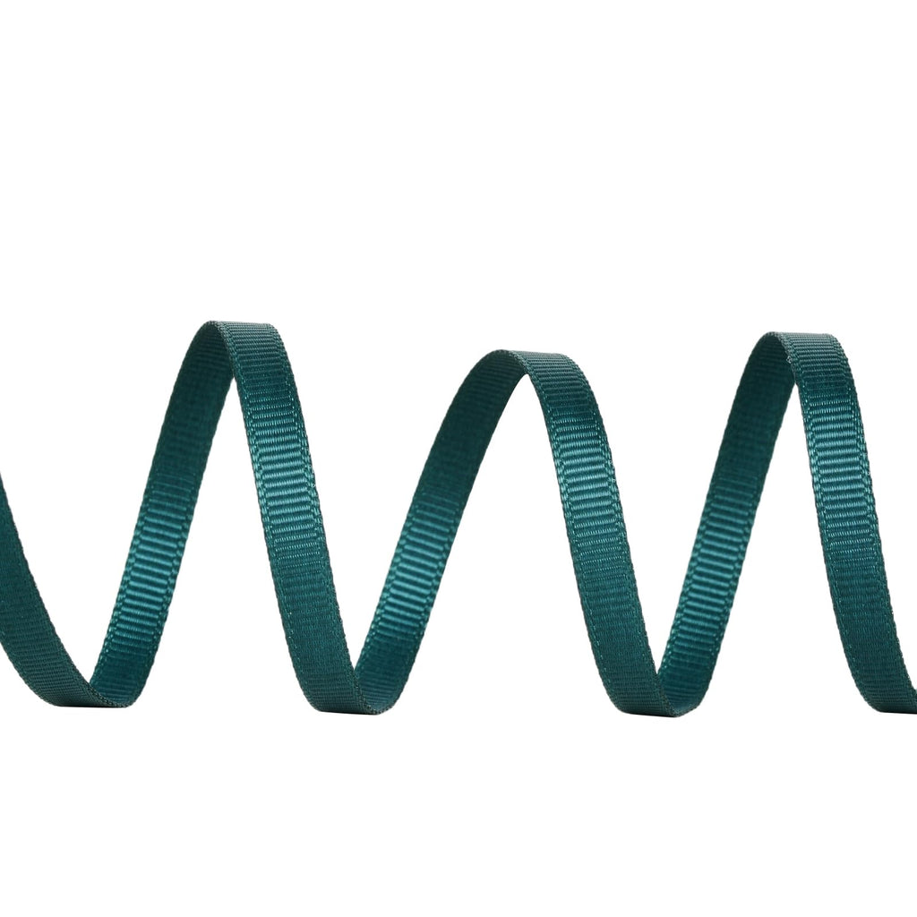 Teal Grosgrain Ribbon, 1/4 Inch Continuous 50 Yards