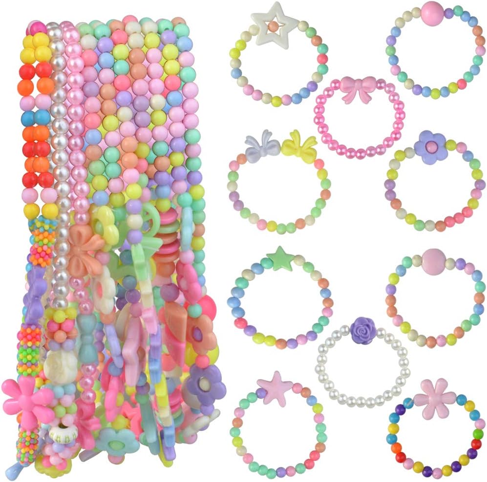 20Pcs Princess Necklace Bracelet Set, Teenager Costume Jewelry Play Jewelry for Women Dress Up Pretend Play Party Favors
