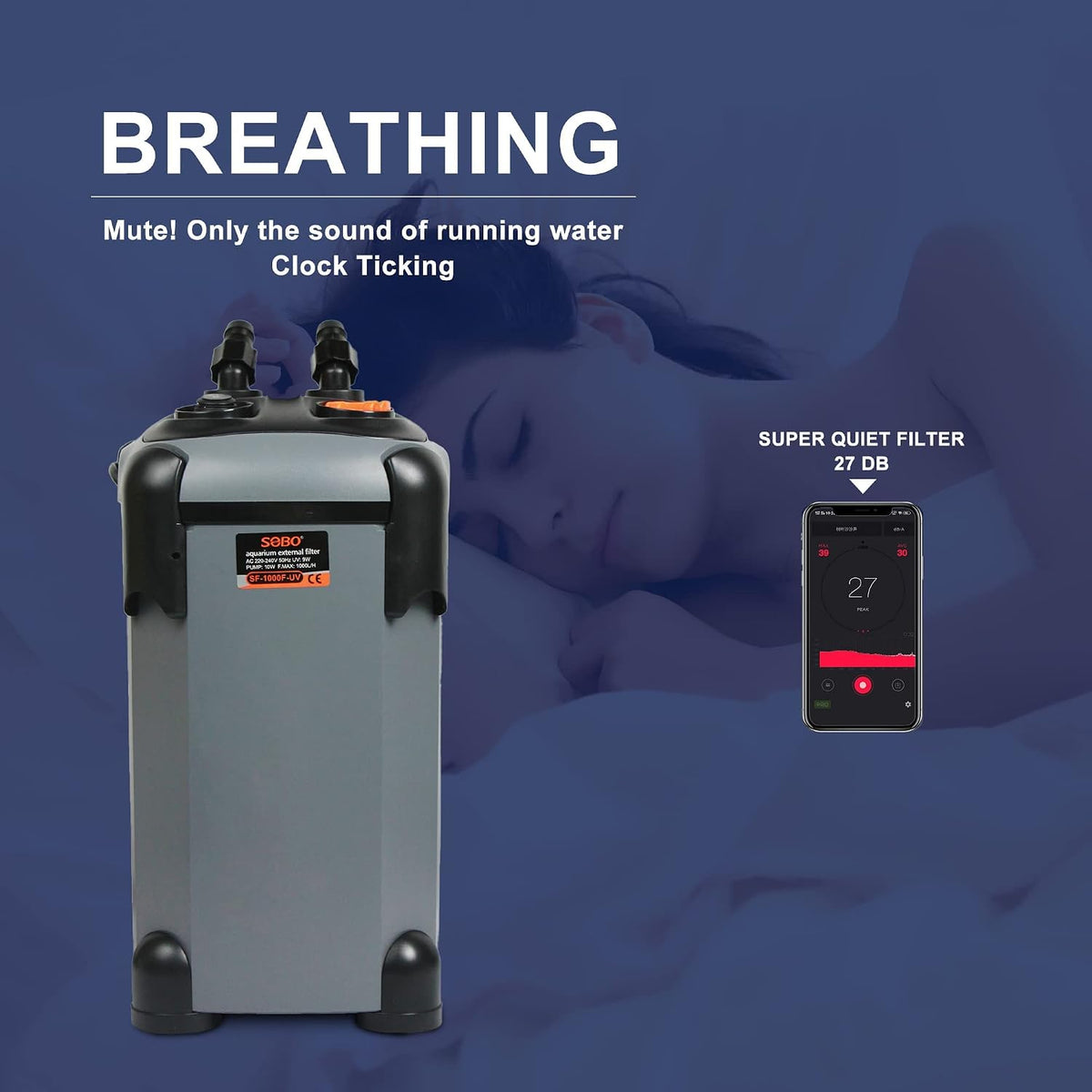 Aquarium External Ultra-Quiet Canister Filter, Fish Tank Water Circulation Filter with Filter Media