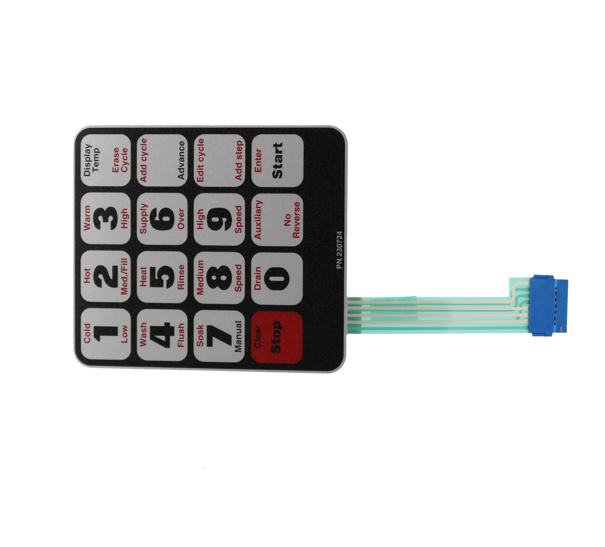ALLIANCE LAUNDRY SYSTEMS Decal Keypad We6 Uw/Uf Pkg (F230724P)