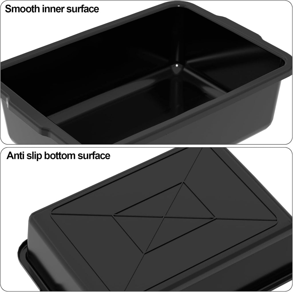 4 Packs Commercial Restaurant Bus Tub, 25 L Plastic Bus Box