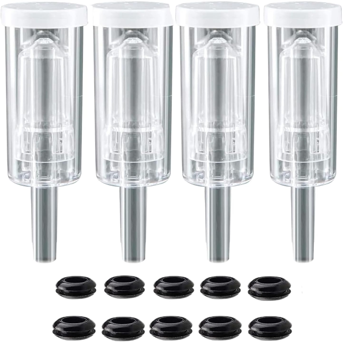 3 Piece Airlock 4 Pack with Grommets for Brewing Wine Making Kimchi Airlocks for Fermenting Carboy Mason Jar Wine Bucket