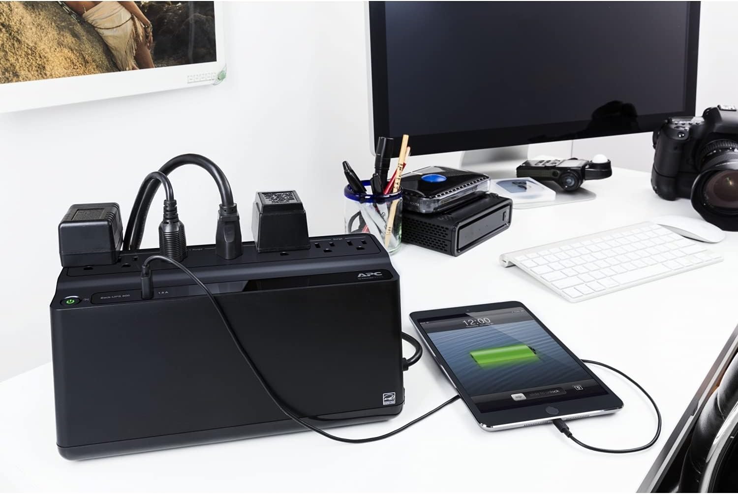 600VA/330W UPS Battery Backup for Computer, Router, NAS, Renewed Model