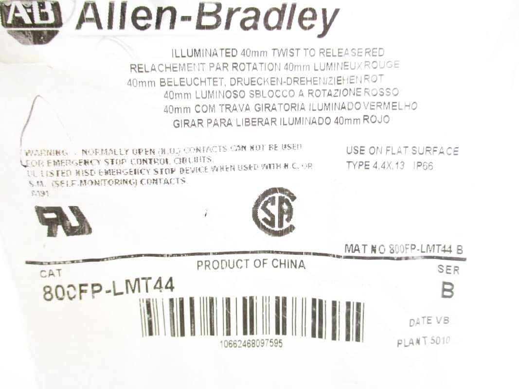 Allen Bradley 800FP-LMT44 PUSHBUTTON