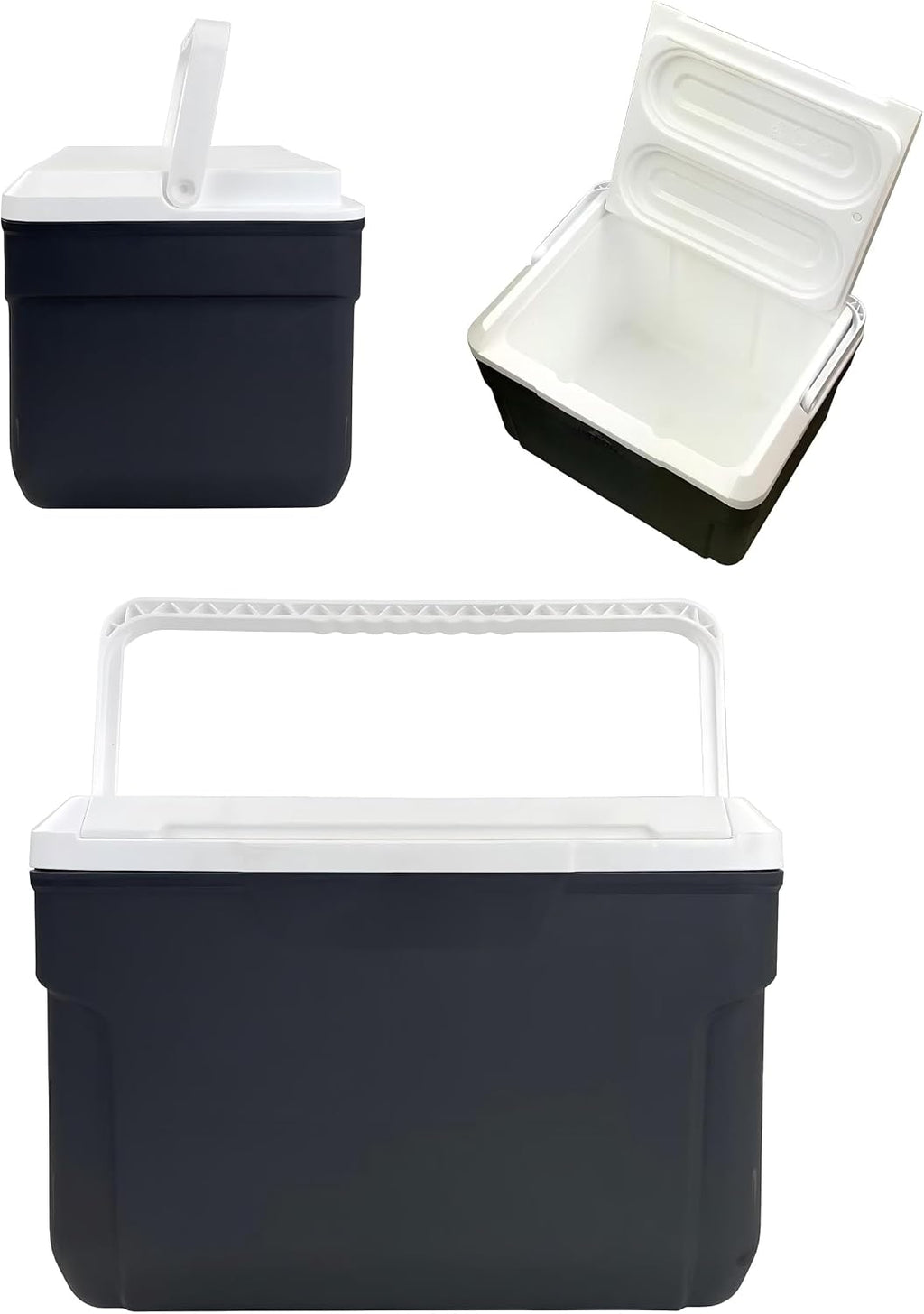 10 QT 14-Can Hard-Sided Cooler Gray, Portable Insulated Ice Chest with Secure Lid, Leakproof Small Cooler Box for