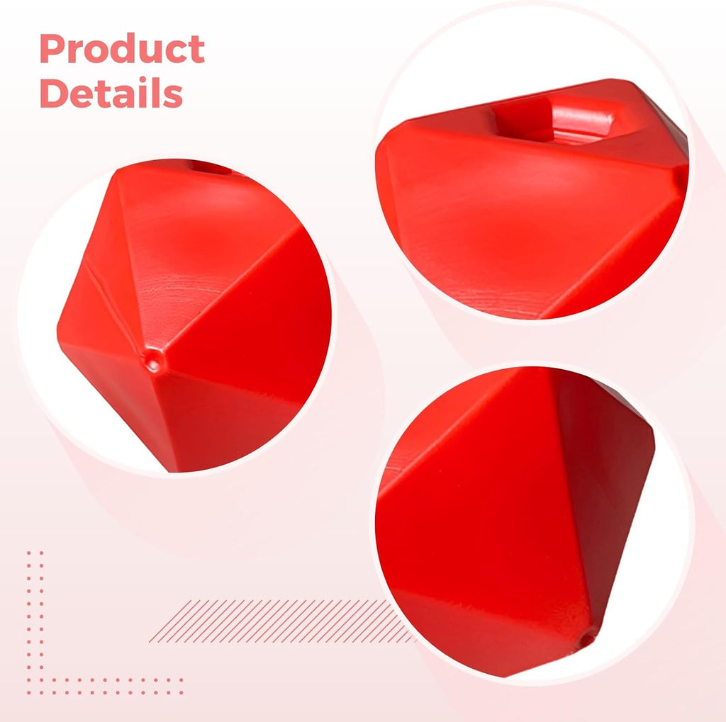 Red 9 in / 23 Cm Horse Treat Ball Feeder Toy, Food-Safe Pp Equine Play Ball, Entertainment for Boredom, Stress