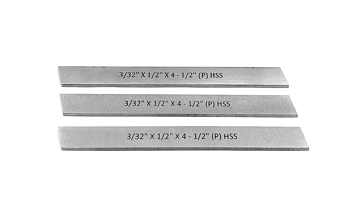 HSS Blade 3/32" X 1/2" X 4-1/2" Parting Machine Tools (3 Pcs Set)