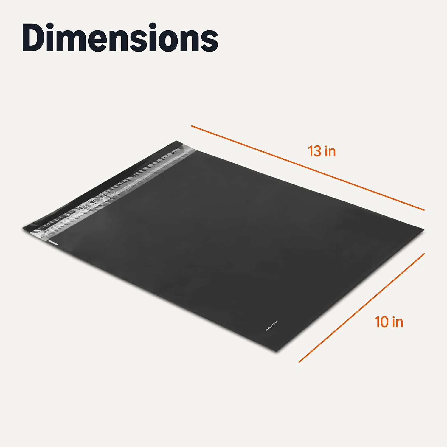 Poly Mailers, Shipping Bags, Self-Sealing Envelopes with Adhesive Strip, Tamper-Resistant, Dirt-Resistant, Black, 10"
