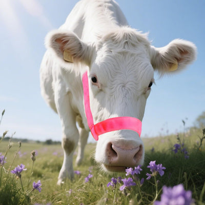Cow Halter Cattle Halters Calf Halter with Leading Rope，Adjustable Nylon Livestock Cattle Halter，for Miniature Horse