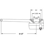 TH 23020 9-1/2 In. Single-Arm Left-Hand Casement Operator, Bronze Finish (Single Pack)