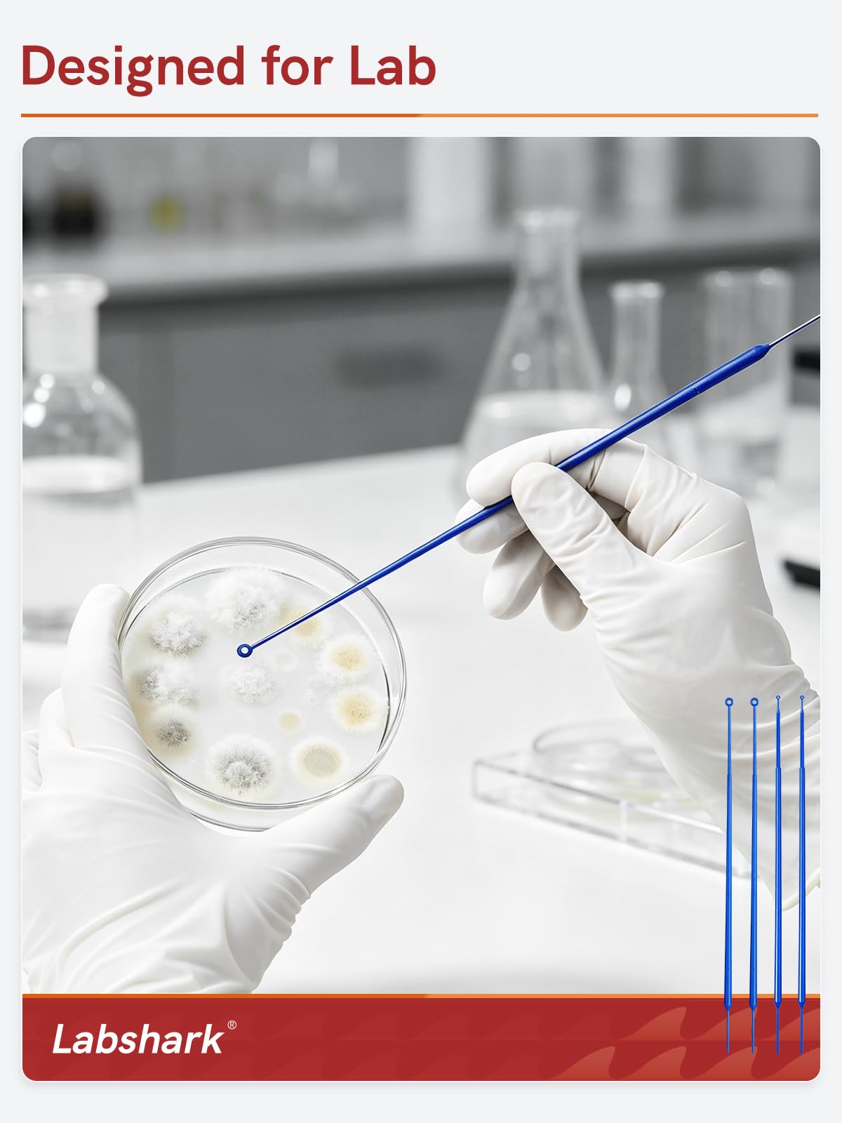 1μl Sterile Inoculating Loop and Needle Combo, 10pcs/Pack, 20pcs