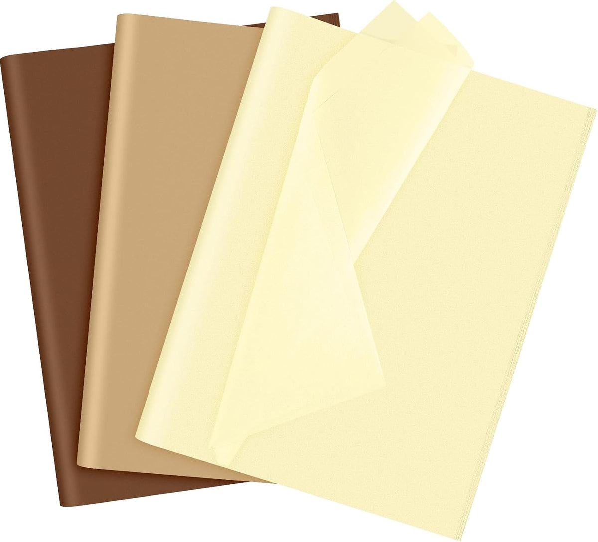 60 Sheets Assorted Brown Tissue Paper Set Gift Wrapping Paper