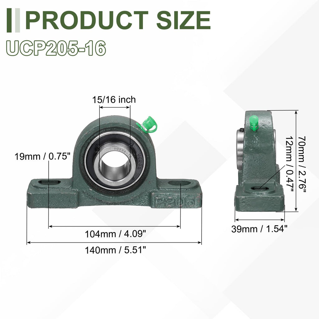 uxcell UCP205-15 Pillow Block Bearings, 15/16inch Bore Self Alignment