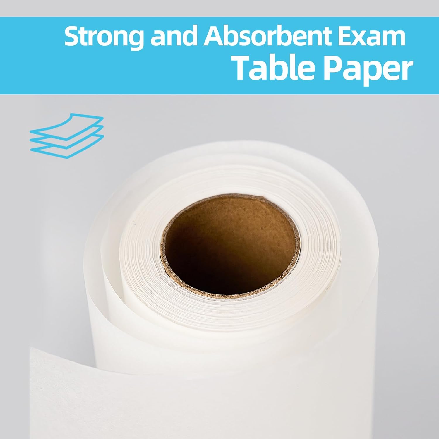 Exam Table Paper, Crepe Table Paper 21 in X 125 ft, Case of 12 Rolls-Barrier Protection-Independent Plastic