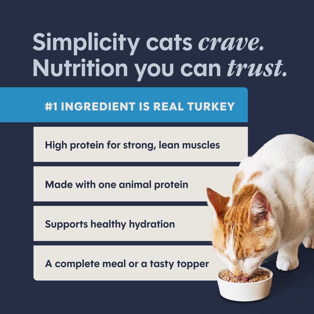 Limited Ingredient Diet, Natural Wet Cat Food, Grain Free Recipe - Real Turkey, 5.5 Ounce (Pack of 12)