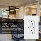 Lutron Tamper-Resistant GFCI Duplex Receptacle, 15-Amp, Almond