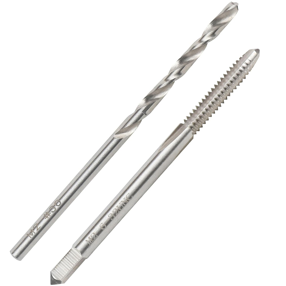 6-32 UNC Tap and #36 Drill Bit Set, M2 HSS Drill and Tap Set