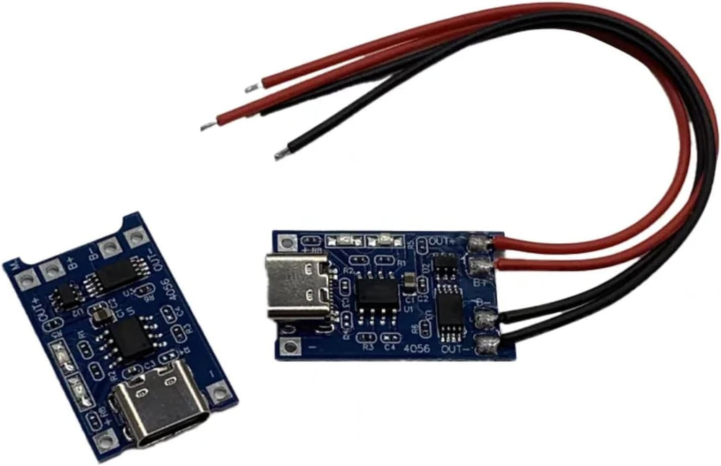 TP4056 Type-C USB Lithium Battery Charger Module with Wire, 5V 1A Protection Board with Dual Protection, 18650 Battery Charging Board with Solderless Wire (3)