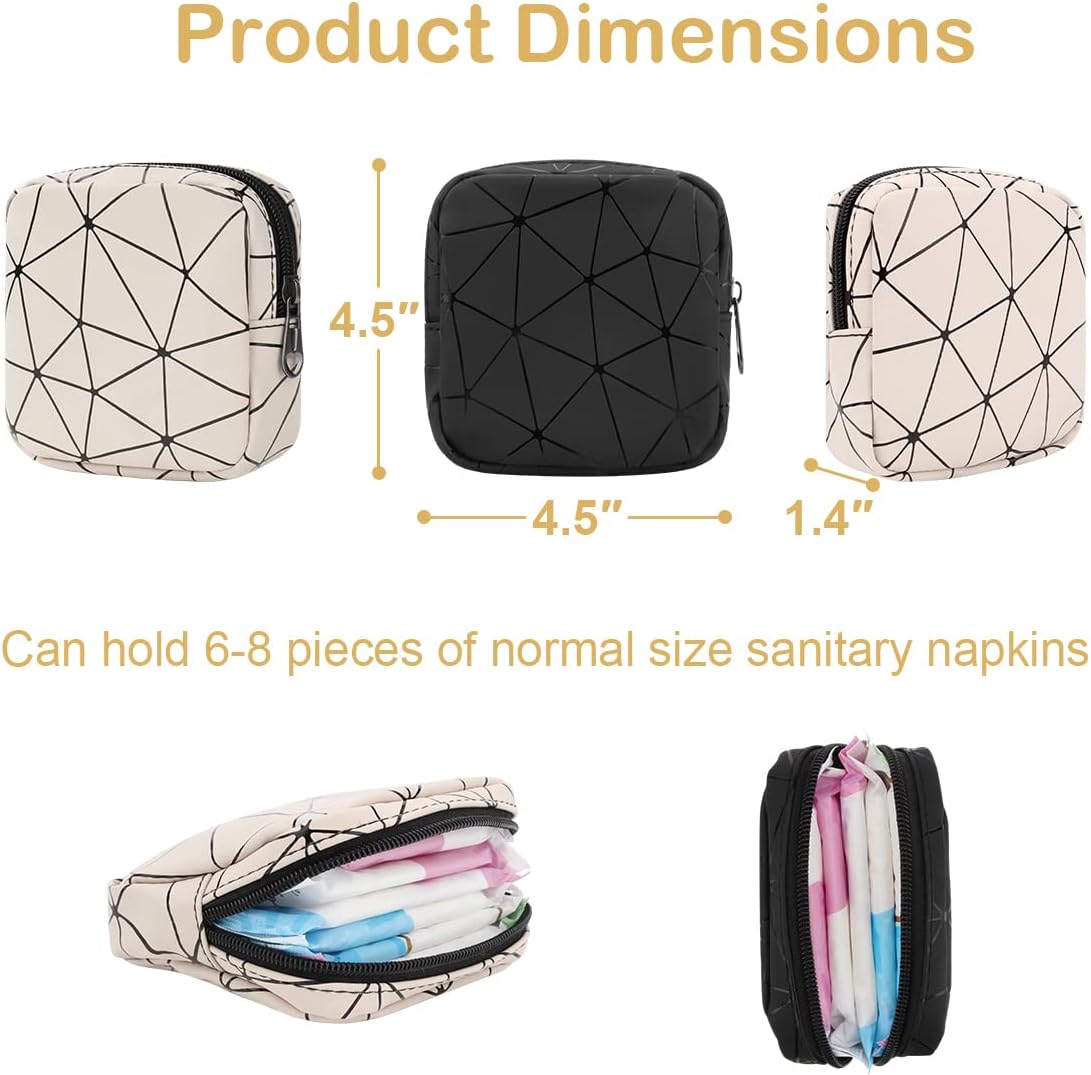 Sanitary Napkin Storage Bag, Menstrual Cup Pouch Nursing Pad Holder Tampon Bags Feminine Product Pouches Portable