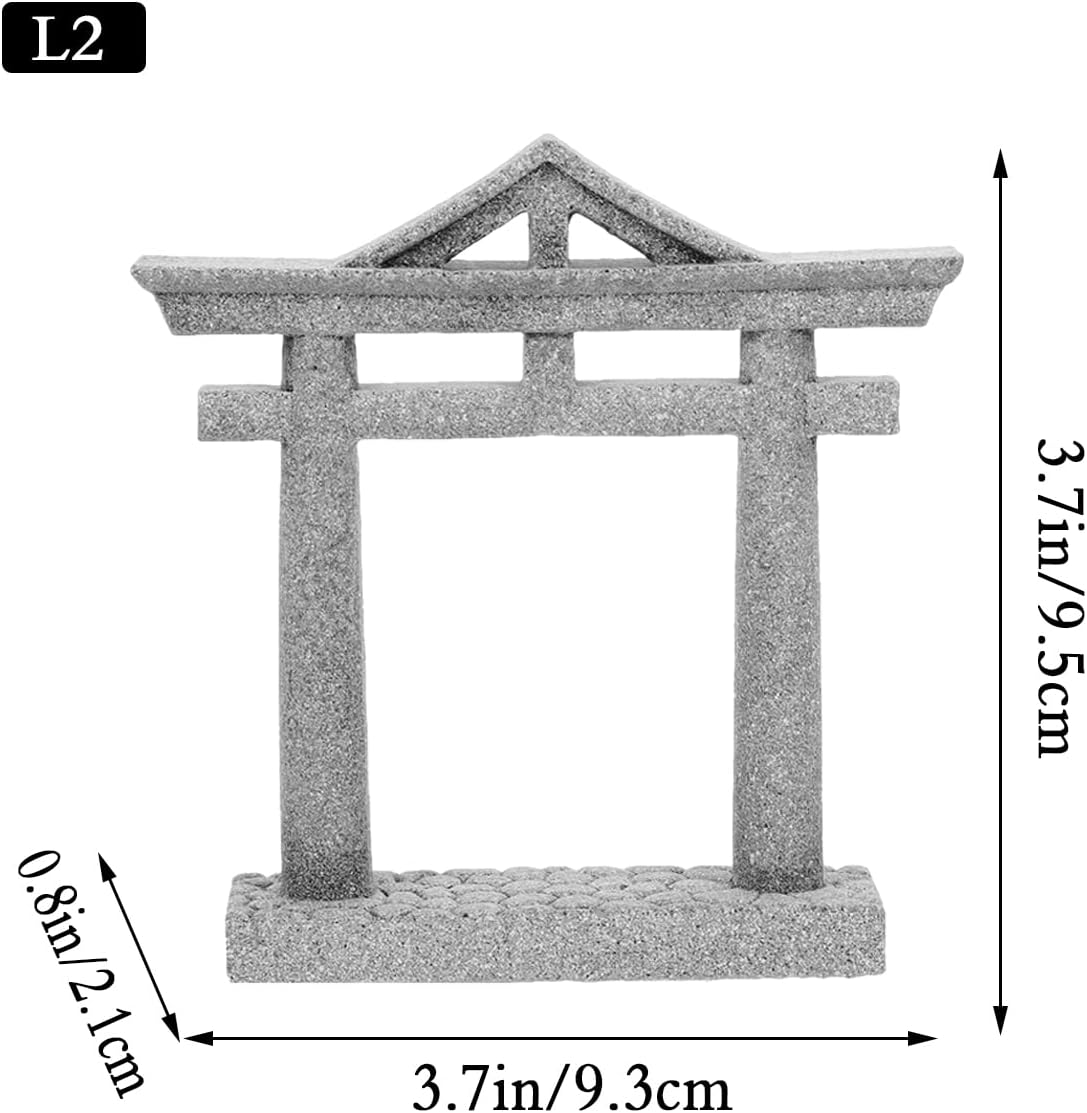 Japanese Fish Tank Decorations Asian Aquarium Decor Torii Gate Ornament Japanese Shrine Oriental Pagoda Aquarium