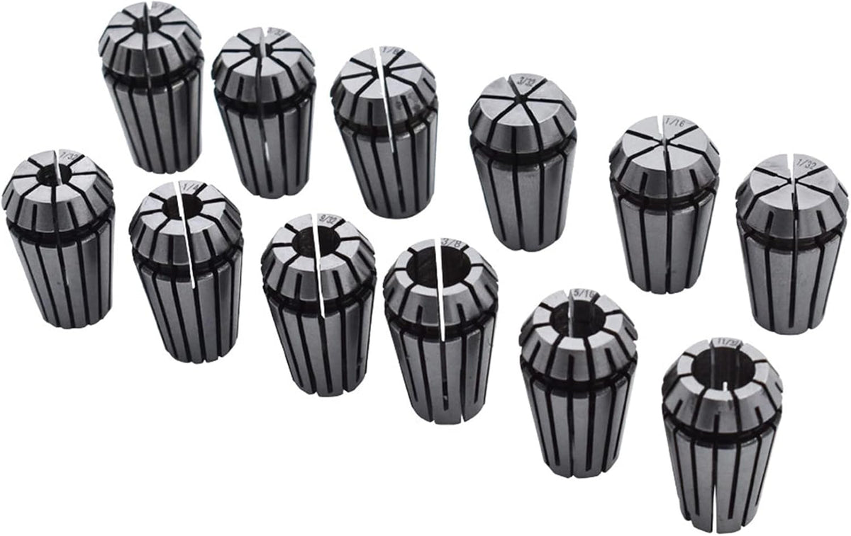 waltyotur ER16 Spring Collet Set 1/32-3/8" Carbon Steel Spring Collet Set