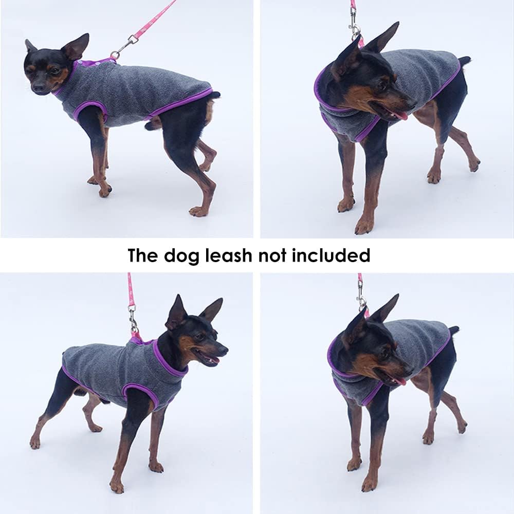 Dog Fleece Sweater, Soft Dog Vest Apparel Sleeveless Puppy Winter Cold Weather Clothes Doggie Jacket Pullover for