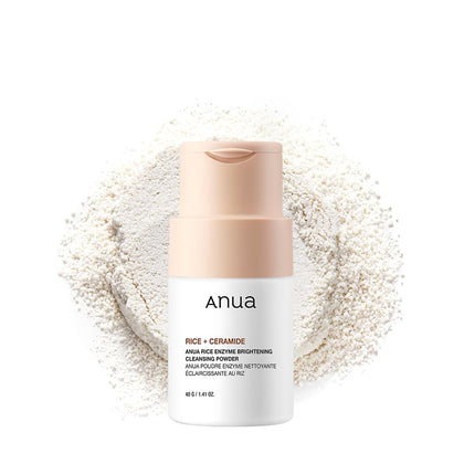 Rice Enzyme Brightening Cleansing Powder, Exfoliating Powder-to-Foam Cleanser, Smooth Texture & Clarity, Hydrating &