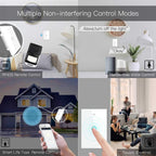 MoesGo WiFi RF433 Smart Touch Light Switch, No Neutral Wire, White 1 Gang