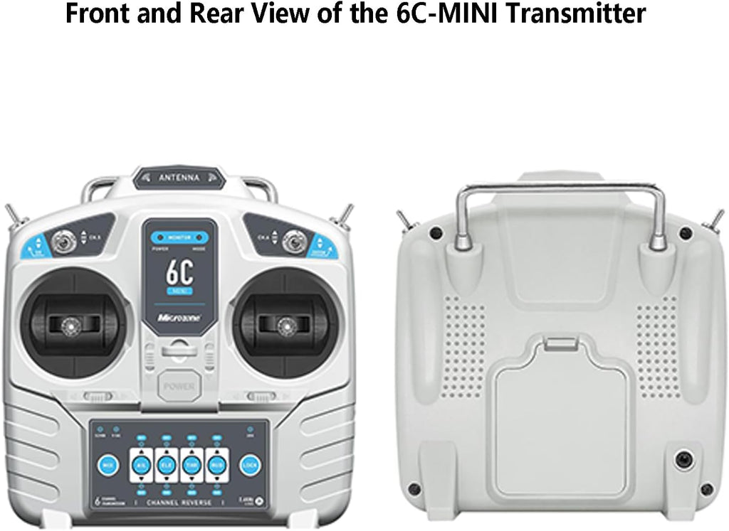 Microzone 6C-MINI 2.4GHz 6-Channel RC Transmitter with MC7RE-V2 Receiver | FHSS,PWM & SBUS Output, Built-In Antenna