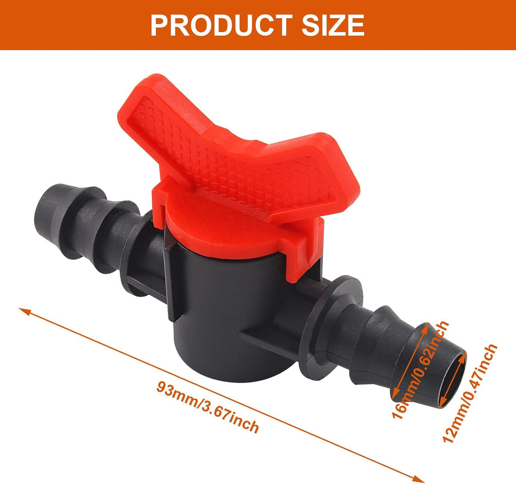 6Pcs 1/2 Inch Drip Irrigation Switch Valve