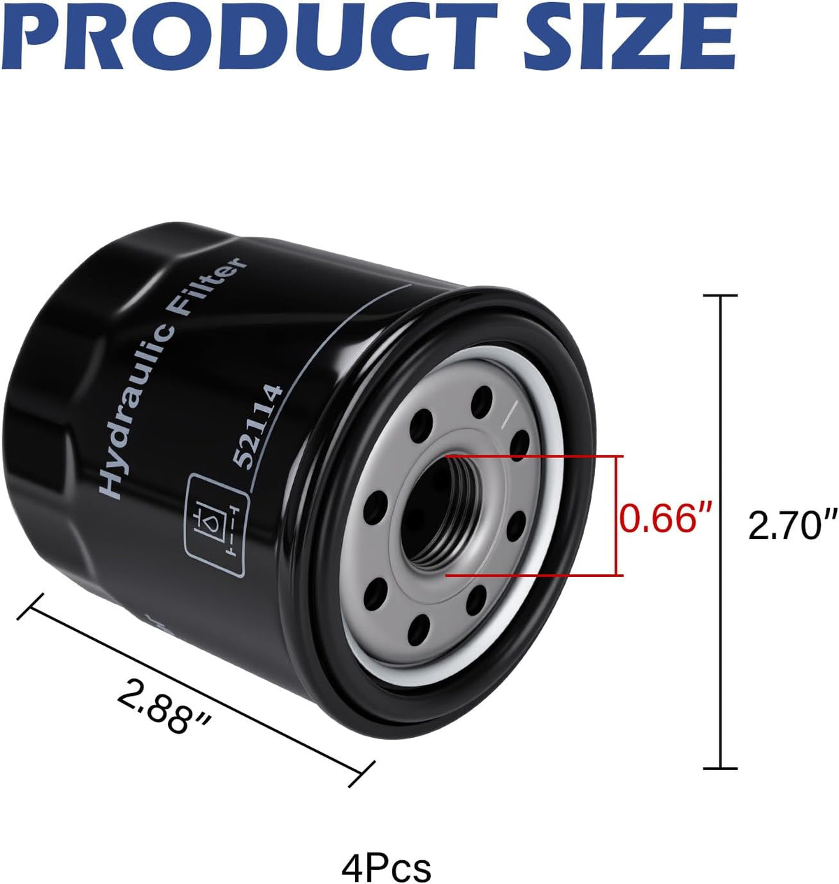 Oil Hydraulic Filter Replacement for Hydro‑Gear 52114, 2 Pack